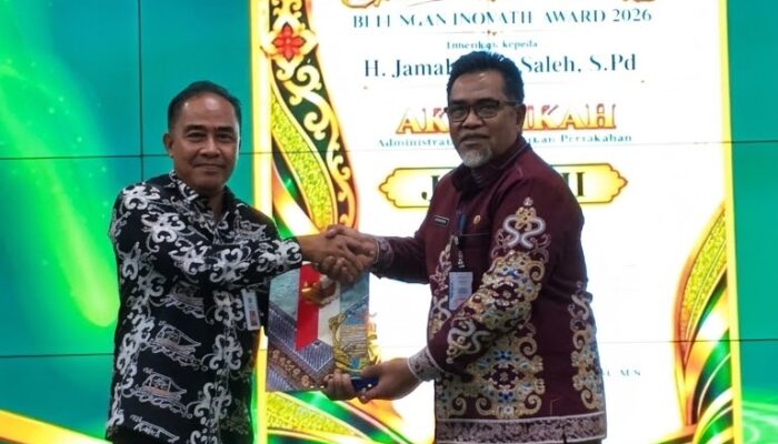 Inovasi AKU NIKAH Antar Disdukcapil Bulungan Raih Juara II Bulungan Inovatif Award 2026